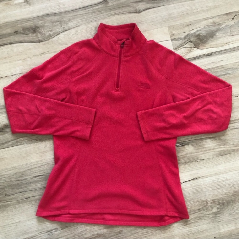 The North Face Red Fleece Half Zip Polartec Sweater